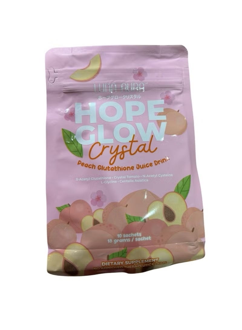 Hope glow crystal peach glutathione juice drink